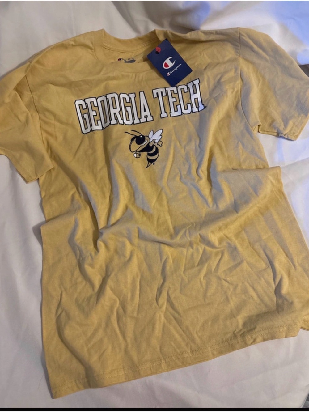Champion Yellow Georgia Tech Short Sleeve Tee